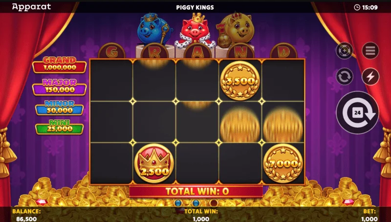 Piggy Kings - Buy Feature-scherm en aankoopselectie