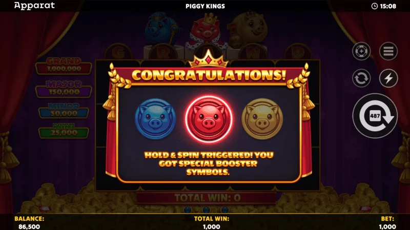 Piggy Kings - Free Spins met Crown Scatter